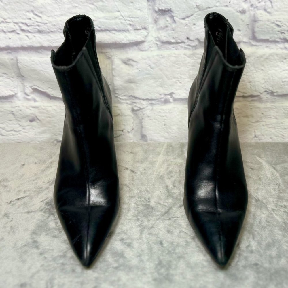 Zara Black & Silver Leather Chelsea Boots - Picture 3 of 6